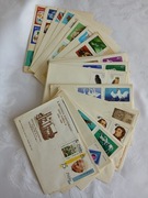 Koperty ze znaczkami stemplowane Logo z różnych okazji 48 szt.