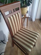 Krzeseła do jadalni, salonu (drewno + tapicerka) – OKAZJA!