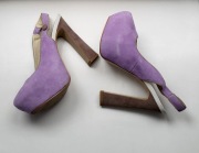 ASOS buciki liliowe skóra roz 41