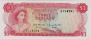 Bahama - Bahamy-3 dolary-1968 - UNC - stan I - bankowy 