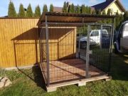Klatki-boksy-kojce dla psiaków, pomieszczenie gosp
