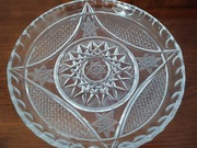 Duża, kryształowa patera