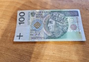 Banknot obiegowy 100zl seria HO2777515
