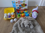 zestaw zabawek dla maluszka - sortery i przytulanki