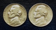 5 CENT--JEFFERSON-1969-D--1971 P--USA--- 2 MONETY
