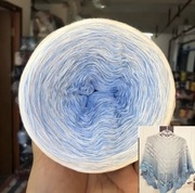 Przędza 300g ombre Niebieski-biały