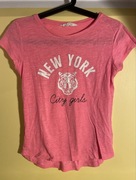 H&M t-shirt bluzka z tygrysem różowa 146-152