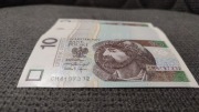 Banknot 10 zł stan UNC z paczki bankowej seria CM