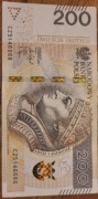 Banknot 200 zł seria 6666
