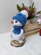 Bałwanek ręcznie robiony na szydełk,  prezent świąteczny, dekoracja 