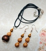 Komplet zestaw biżuterii naszyjnik kolczyki Fashion Jewelry Modny boho