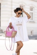 T-SHIRT LONG BASIC PRINT NOWA KOLEKCJA POLSKA MARKA OVERSIZE 