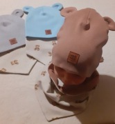 Czapka z uszami I chusta handmade 