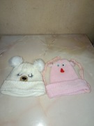 Zimowe dziecięco - niemowlęce czapki, miś (F&F) + sowa (bez marki)