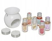 Zestaw do aromaterapii 6 olejków kominek zapachowy