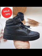 Wyprzedaż Puma Sneakersy Carina 2.0 Mid czarne 34 ocieplane kostek wysokie 