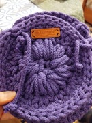 Nowa fioletowa ręcznie robiona torebka ze sznurka na ramię Handemade 