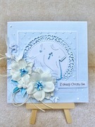 Kartka okolicznościowa ręcznie robiona chrzest święty 