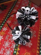 Opaska biały z czarnym