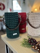 Pleciona ze sznurka torebka na wino