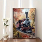 5D DIY Haft diamentowy Lokomotywa 30x40