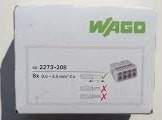 Wago Złączki Szybkoałączki na drut 8 x 2,5 mm 2273-208 50szt.