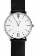 Zegarek męski YAZOLE 505 czarny pasek minimalistyczny elegancki