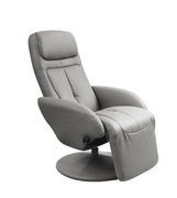 Fotel rozkładany (obrotowy )Optima - Eco skóra ( szary)