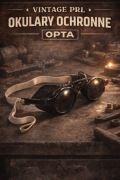 Okulary ochronne z przysłonami OPTA KATOWICE produkcja PRL
