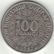 Afryka Zachodnia (BCEAO) 100 franków 1987 - 26 mm - nr 2