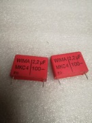 Kondensator  2,2uF/100 V WIMA raster 22mm 2 szt