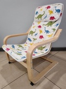 Fotelik dziecięcy IKEA POÄNG pokrowiec Dinozaury