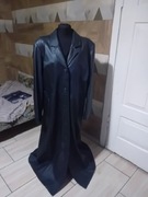 Czarny płaszcz z prawdziwej skóry rozmiar XL Damski