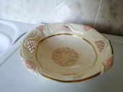 Duża misa na owoce, Rosenthal IVORY, kość słoniowa ze złotym malowaniem