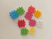 Klocki konstrukcyjne wafle Marioinex 10szt