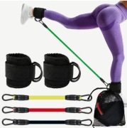 GUMY OPOROWE DO ĆWICZEŃ ZESTAW Z PASKAMI NA KOSTKI FITNESS TRENING + ETUI