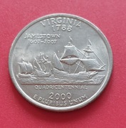 Moneta 1/4 dolara USA - 2000. Virginia 1788. P