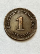Niemcy Cesarstwo Niemieckie - 1 fenig, pfennig 1916 - mennica D