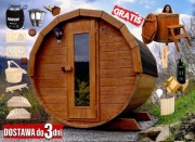 SAUNA Ogrodowa 150cm MIKRO - 2/3 osob + GRATIS Beczka 500L + Akcesoria