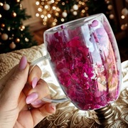 Szklanka termiczna z kwiatami w środku 300ml 2szt zestaw 