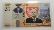 Banknot 20 zł Lech Kaczyński 2023 Polska UNC nr 2