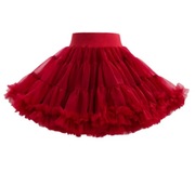 Bordowe tutu z falbankami