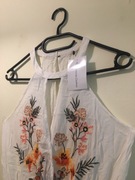 Biały boho kombinezon z haftem Diamonds Clothes