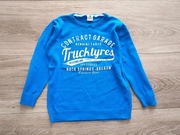 niebieski bawełniany sweterek bluza sweter * 116