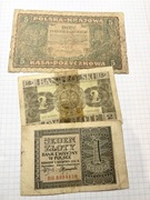 1 zł 1941 r 2 zł 1936 r i 5 zł 1919