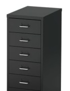 Komoda metalowa na kółkach IKEA HELMER szara