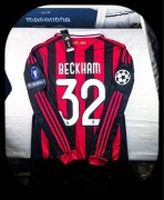 (M) BECKHAM 32 AC MILAN 09/10 LIGA MISTRZÓW VINTAGE LONG SLEEVE NOWA BLUZA