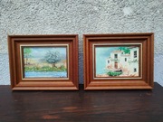 Para obrazków olejnych na płótnie 2 sztuki 989705