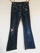 Wrangler spodnie jeansy dzwony Vintage retro haft r. 38 (30x30)