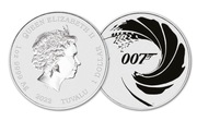 Srebrna moneta Ag James Bond 007 1uncja 1oz kapsel